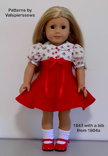 18" doll clothes pattern by valspierssews. Variation on 1843 to fit American Girl Doll