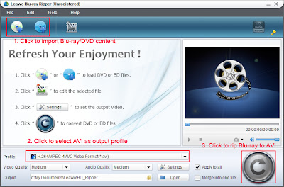 Leawo Blu-ray to AVI Converter