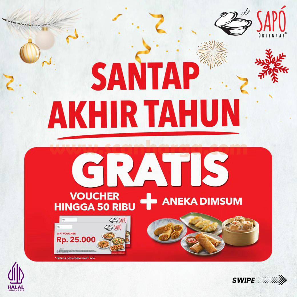 Promo SAPO ORIENTAL PAKET SANTAP AKHIR TAHUN GRATIS VOUCHER + DIMSUM