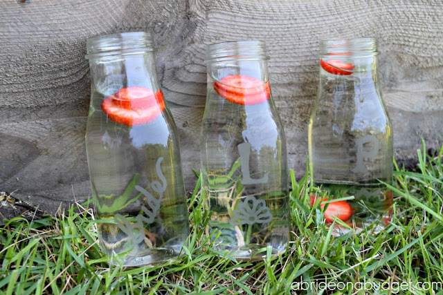 Looking for a fun DIY you can use on wedding morning? Check out these DIY Personalized Bridal Party Bottles from www.abrideonabudget.com. There's a good strawberry-infused water recipe too (which you can use even if you're not getting married!).