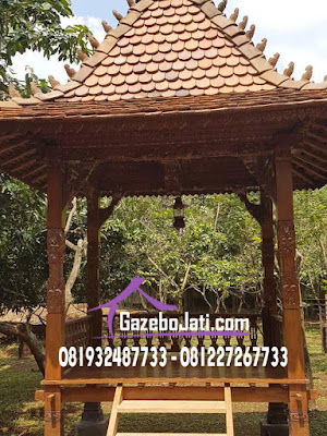 Gazebo Ukir Tumpangsari Jati Jepara