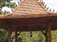 Gazebo Jati Langitan Ukir Tumpangsari yang Tradisional