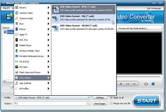 iWisoft Free Video Converter DVD Format 8