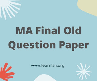 Modern and contemporary political MA final Old question paper MGSU 2021