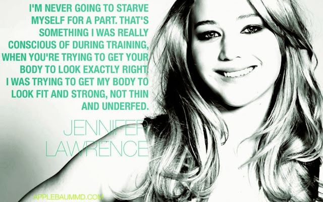 quote, celebrity, Jennifer, Lawrence, Jennifer Lawrence, Hunger, Hunger games, games, fall, katniss, weight, weight loss, anorexia, underfed, malnourished, fat, thin, skinny, catching fire