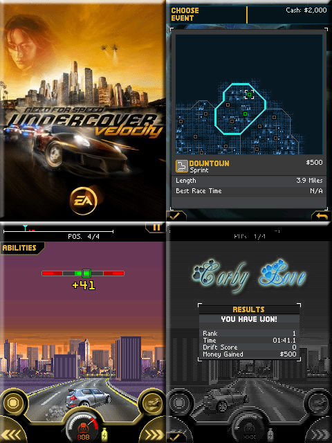 Need for Speed Undercover: Velocity 240 x 320 Touchscreen Mobile Java Game