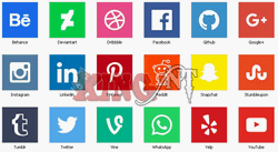 تحميل ايقونات السوشيال ميديا دائرية ومربعة تحميل ايقونات السوشيال ميديا دائرية ومربعة