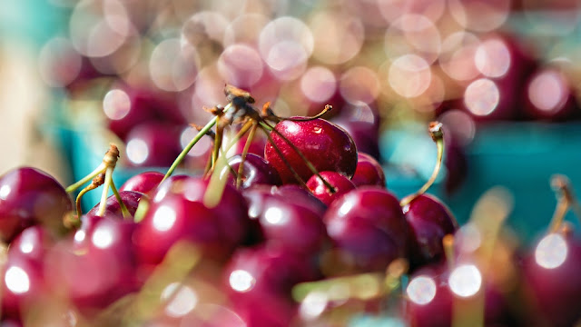Close Up Cherries Fruit