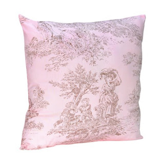 Pink Toile Pillow