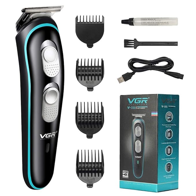 VGR Professional Battery Powered Rechargeable Cordless Beard Hair Trimmer Kit