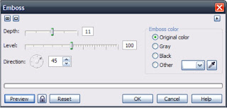 Kotak Dialog Emboss