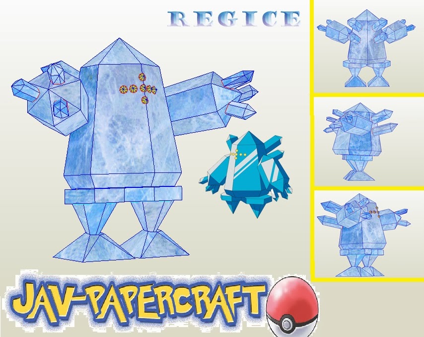 Regice Paper Model