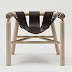 Stylish chair - wood and leather