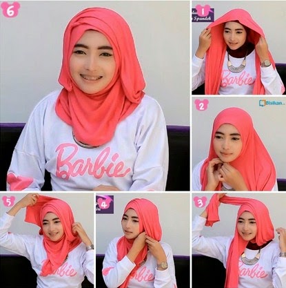 Cara Memakai Jilbab Pashmina Wajah Bulat