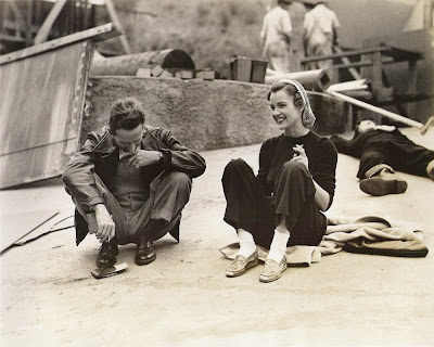 Ella Raines with director Richard Rosson