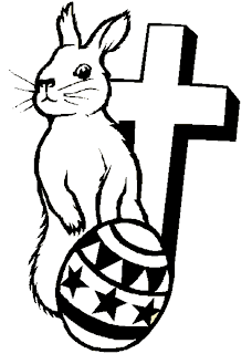 easter bunny and cross printables
