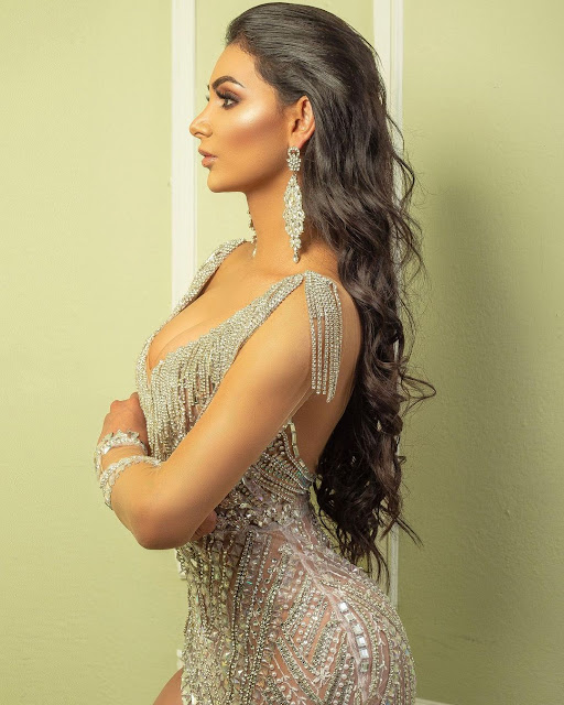 Ivanna Diaz – Most Beautiful Transgender Women in Silver Evening Dress