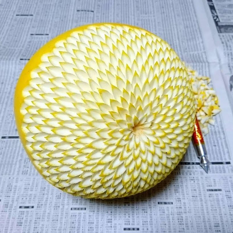 Impresionante comida tallada por Takehiro Kishimoto
