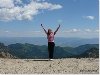 Top of the world, girl!