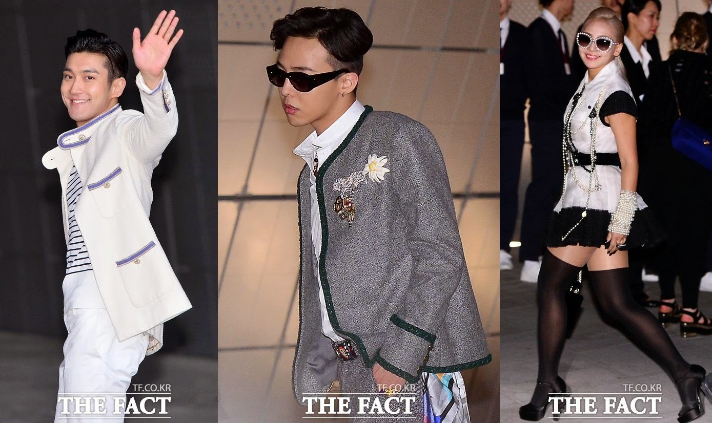 Fashion G Dragon Yoona Siwon Dan Cl Saat Hadiri Acara Fashion Show Chanel Kpop Chart Blog