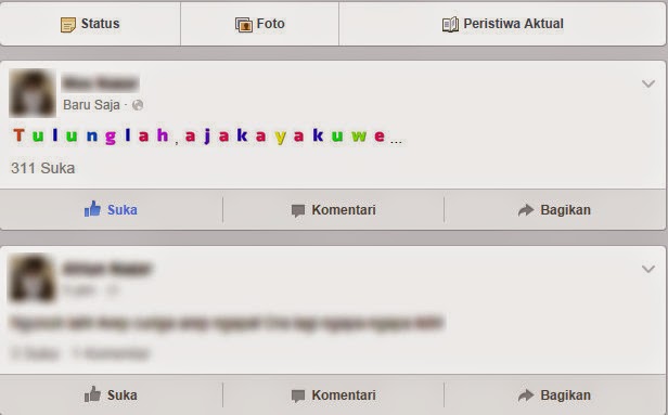 Cara Membuat Status Facebook Berwarna