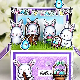 Sunny Studio Stamps: Chubby Bunny Spring Themed Easter Interactive Card by Rachel Alvarado