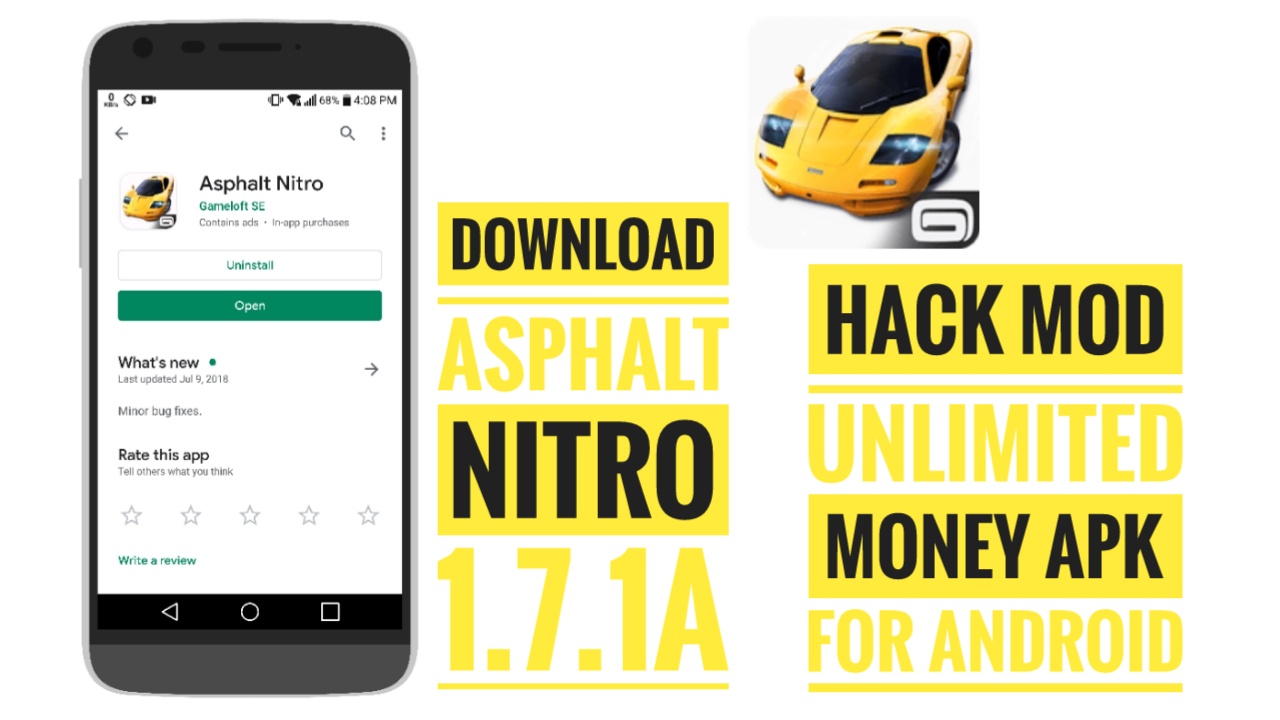Download Asphalt Nitro 1.7.1a Hack MOD Unlimited Money APK