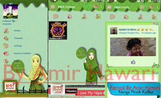 Download BBM Muslimah Green Edition v2.12.0.9 Apk Terbaru Gratis