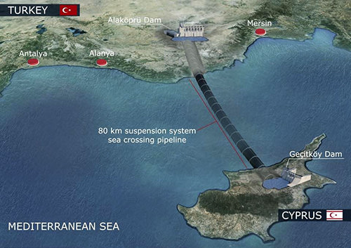 Restoration of water supply to the TRNC extended due to delays to undersea water pipeline repairs