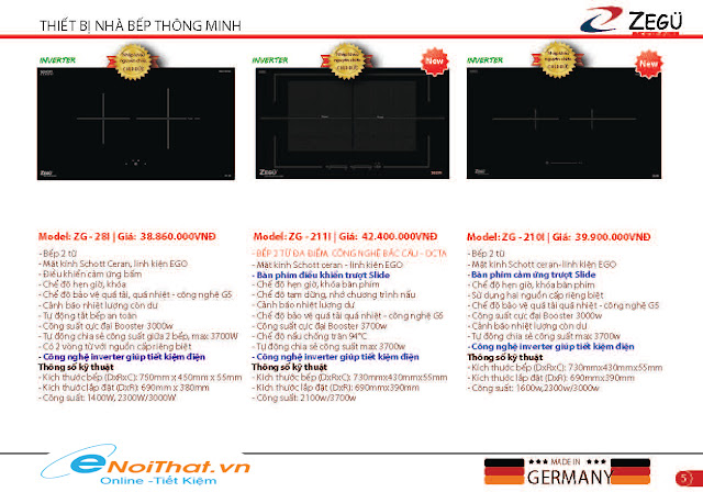 Bếp ga, BẾp điện từ, Quạt hút mùi  ZEGU Trang5