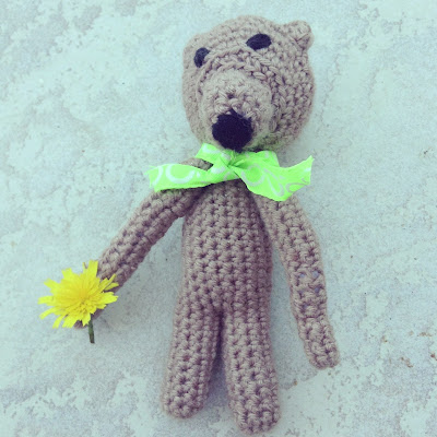 crocheted bear