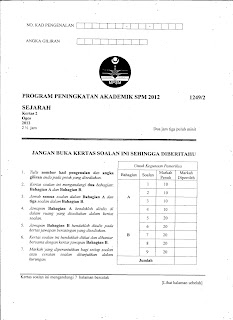 PERCUBAAN SPM KEDAH SEJARAH 2012 KERTAS 2 ~ GEREK BASIKAL