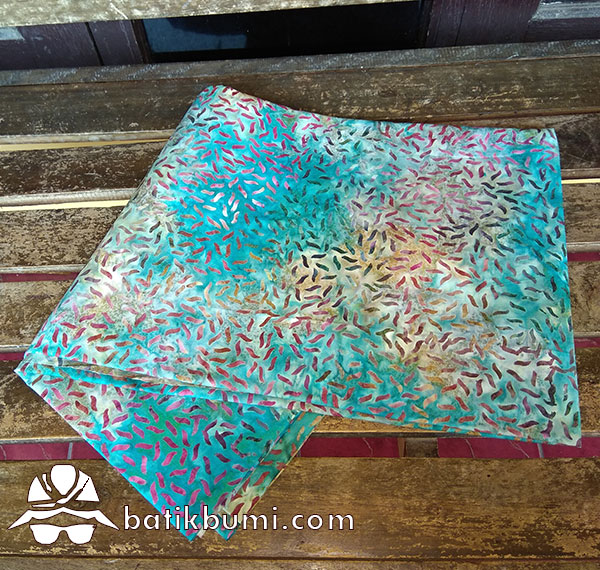 Kain Batik Cap Motif Beras Wutah Tosca