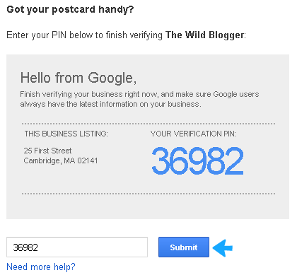 Google Business Verification