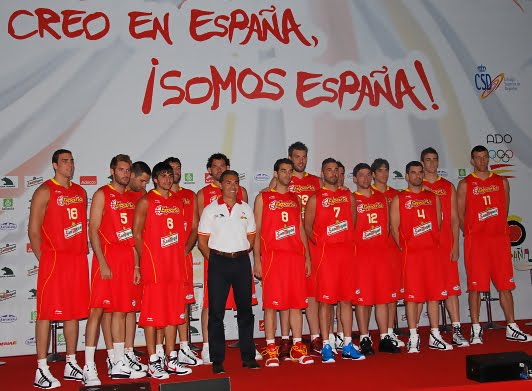 foto oficial de la selección española de baloncesto