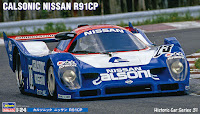 Hasegawa 1/24 CALSONIC NISSAN R91CP (HC31) English Color Guide & Paint Conversion Chart