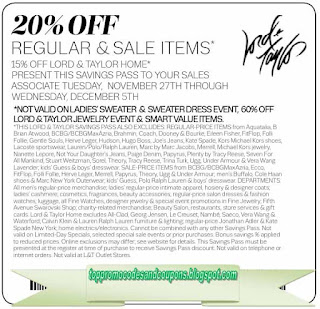 Free Printable Lord & Taylor Coupons