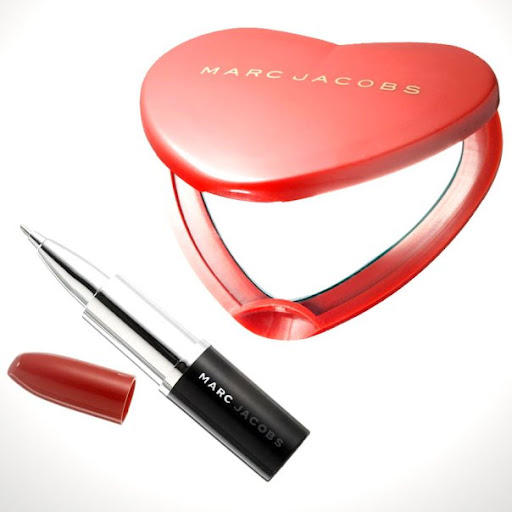 Marc by Marc Jacobs Red Heart Compact and Lipstick Pen