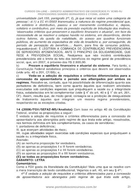 QUESTÕES DE DIREITO ADMINISTRATIVO PDF