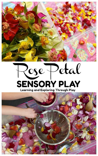 Rose Petal Water Sensory Play