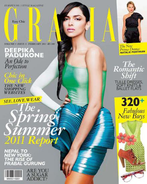 Deepika Padukone on Grazia Magazine Cover - February 2011