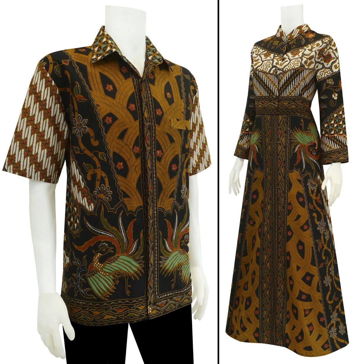 Baju Batik  Gamis Sarimbit Motif  Sinaran Batik  Bagoes Solo