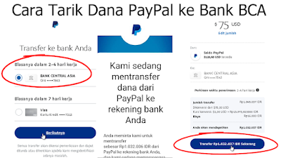 Cara Tarik Dana Paypal Ke Bank BCA