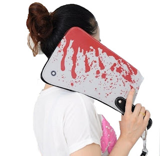 Awesome Bloody Cleaver Hatchet Horror Purse Handbag