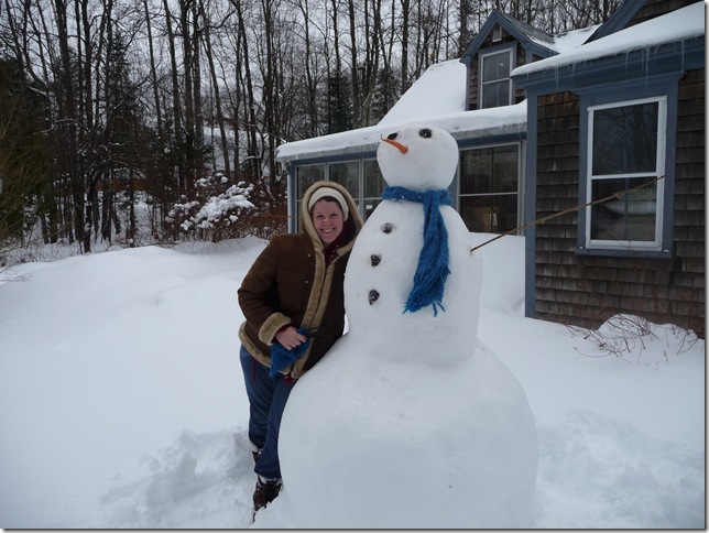 jennie and snowman