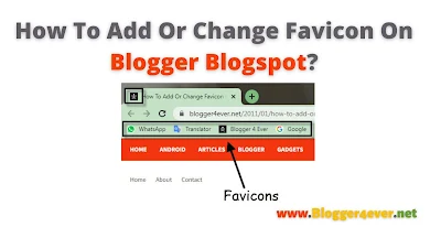 how to add or change favicon blogger blogspot