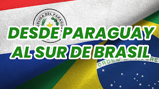 banderas paraguaya y brasilleña una junto a la otra