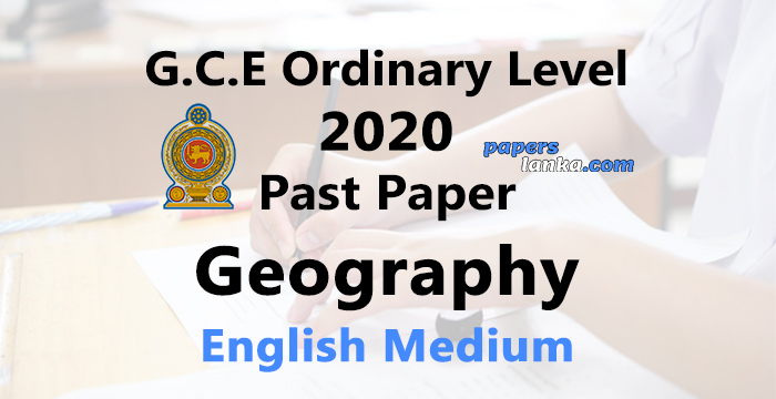 2020 O/L Geography Past Paper | English Medium
