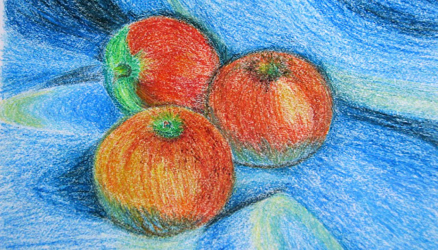 Tomatoes - Oil Pastel