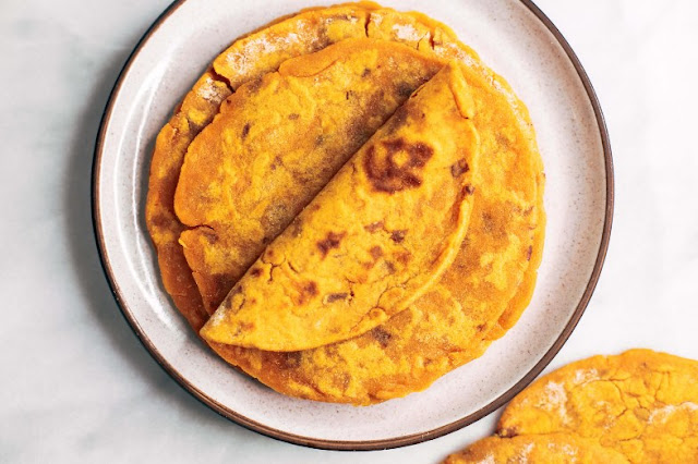 Two Ingredient Sweet Potato Tortillas #vegetarian #healthy